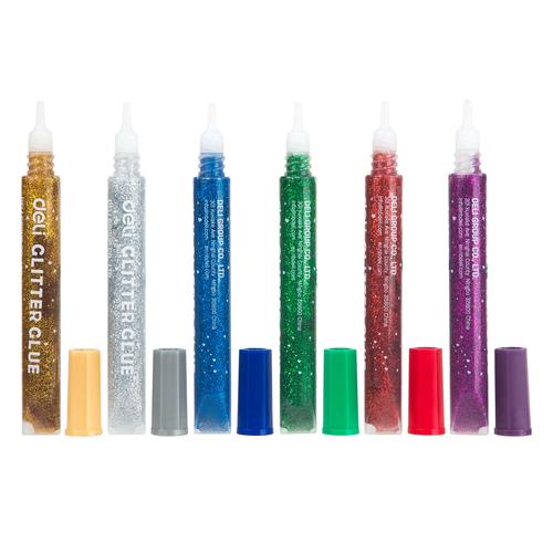 Deli EA71101 Classic Glitter Glue 12ml 6C / Lem Glitter isi 6