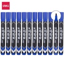 Deli EU10030 (BOX) Permanent Marker/Spidol Permanen-Blue 12 Pcs