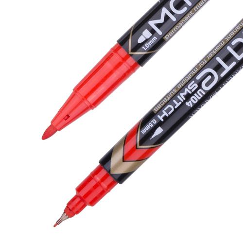 Deli EU10440 (BOX) Permanent Marker/Spidol Permanen-Merah 12 Pcs