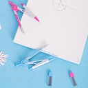Deli E8616 Jangka-Aluminum Compass w/mechanical pencil-Blue