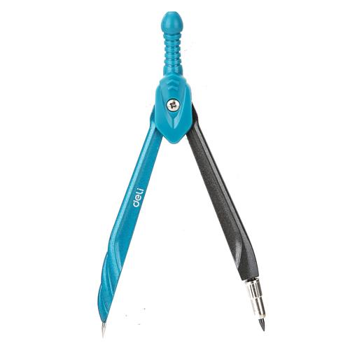 Deli EG20502 Jangka-Zamak Compass w/pencil lead 2pcs 3C-Blue