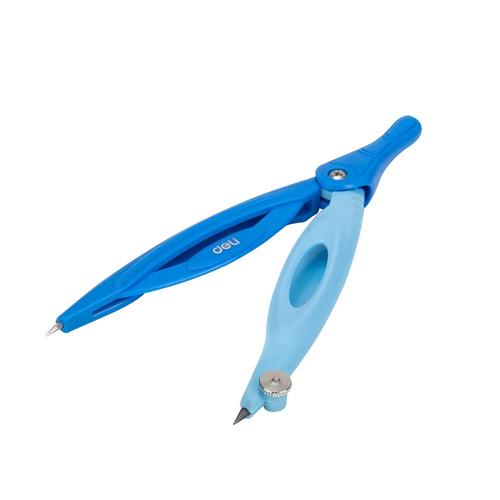 Deli EG20202 Jangka-Plastic Compass w/pencil lead 2pcs-Blue