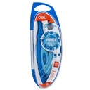 Deli EG20002 Jangka&Pensil -Plastic Compass w/mechanical pencil-Biru