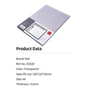 Deli Sampul Binding A4 0.2mm Transparan 50pcs / bag E3820