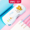 Deli 95608 metel pencil case with sharpener