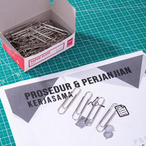 Deli E39713 Nickel plated wire iron material Paper Clips