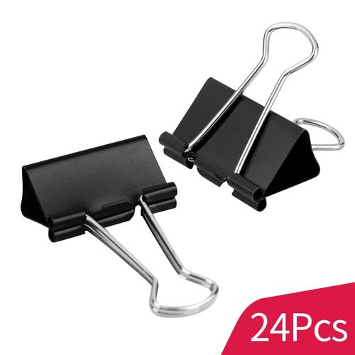 Deli Klip Binder / Binder Clip - Hitam&Black 24/Tube 32mm E8563A