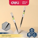 Deli Pulpen Gel / Gel Retractable Pen Cetek Hitam 0.5mm S05