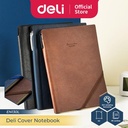 Deli Leather Cover Notebook Buku Catatan Agenda Kulit A5 96 Lbr EN130L