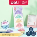 Deli Triangle Clip / Penjepit Sudut Kertas 40 Lembar A4 QJ8530