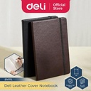 Deli Leather Cover Notebook A5 70GSM 80 96 Lembar EN111L EN12XL EN132L