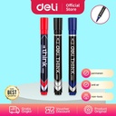 Deli EU10030 Permanent Marker/Spidol Permanen- Blue