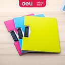 Deli EF75102 Clipboard/Papan Jalan-Rio w/cover A4 Horizontal 3C