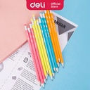 Deli Graphite Pencil 2B with Eraser [EU51000] - Pensil kayu anak-anak