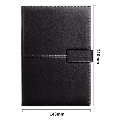 Deli Leather Cover Notebook A5 12 Lembar Magnetic Lock EN142L