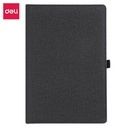Deli Canvas Cover Notebook A5 96 Lembar Dengan Pen Holder EN118L