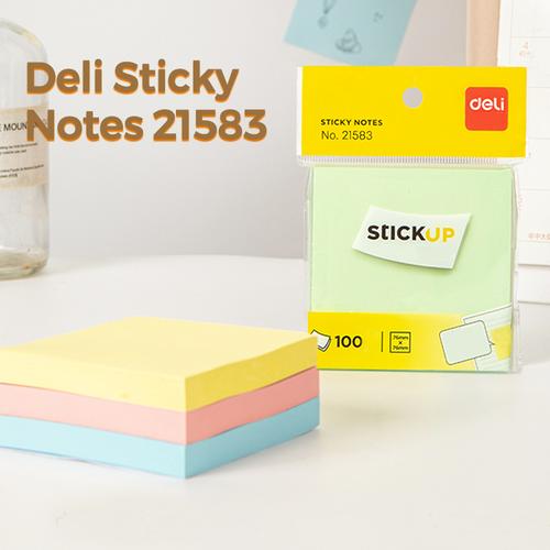 Deli Sticky Notes / Memo Tempel 8 CM Berbagai Warna 100 Lembar 21583