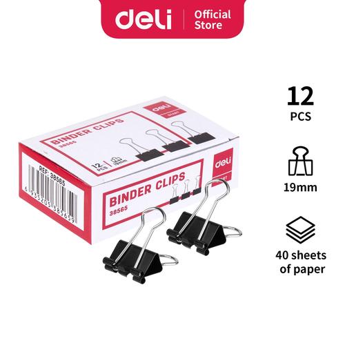 Deli Paket ATK Ekonomis 20 pak Paper Clip 19 mm Hitam Isi 12pcs E38565
