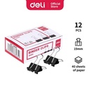 Deli Paket ATK Ekonomis 20 pak Paper Clip 19 mm Hitam Isi 12pcs E38565