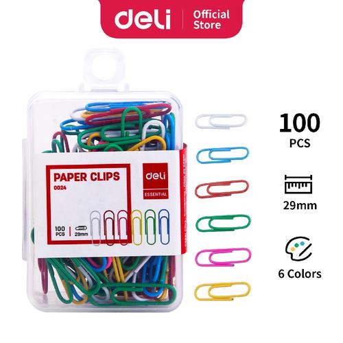 Deli Paket ATK Ekonomis 10 pak Paper Clip Klip kertas isi 100pcs E002X