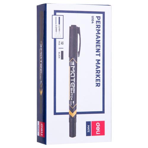 Deli Paket ATK Ekonomis 24 pcs Spidol Permanent Tinta Hitam EU10420