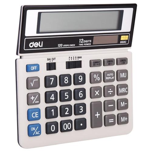 DELI - C868C / Kalkulator Hitung 12 Digit / Peralatan Kantor Murah