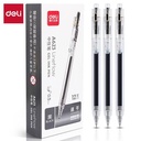 Deli Pulpen Gel / Gel Pen Neddle tip Black A623 12 PCS