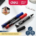 Deli Permanent Marker / Spidol Permanen Tinta Hitam  12 pcs EU217-12