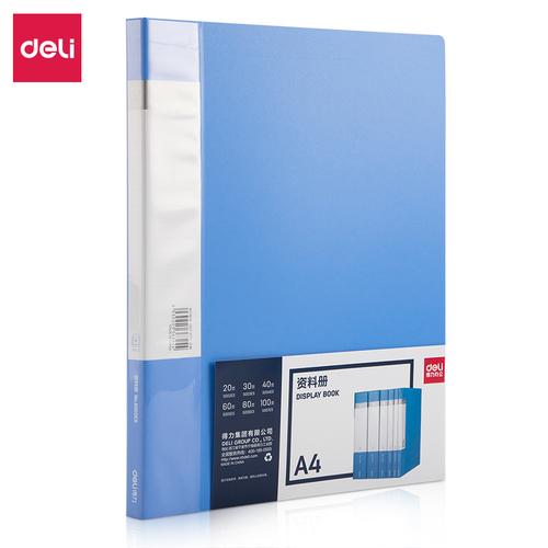 Deli Display Book / Map Clear Holder Document Keeper A4 20 Pocket 5002