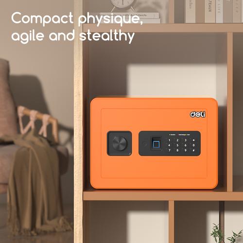 Deli Brankas Besi Digital / Fingerprint Digital Safe Box 25x35x25 cm Double Unlocking Step Brankas Sidik Jari ET590