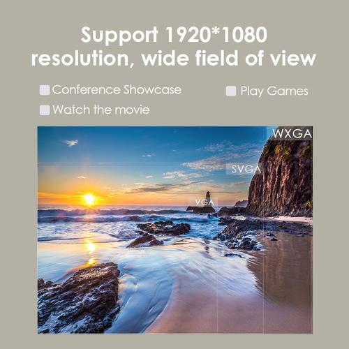 Deli Aoka Proyektor Mini Projector 1000 Lumens 1080p HD VS6001