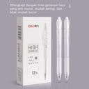 Deli Retractable Gel Pen / Pulpen Cetek 0.5 mm Isi 12 pcs A057B-01-12P
