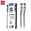 Deli Pulpen Gel / Gel Pen 0.5 mm Isi 12 pcs Tinta Hitam/Biru EG65