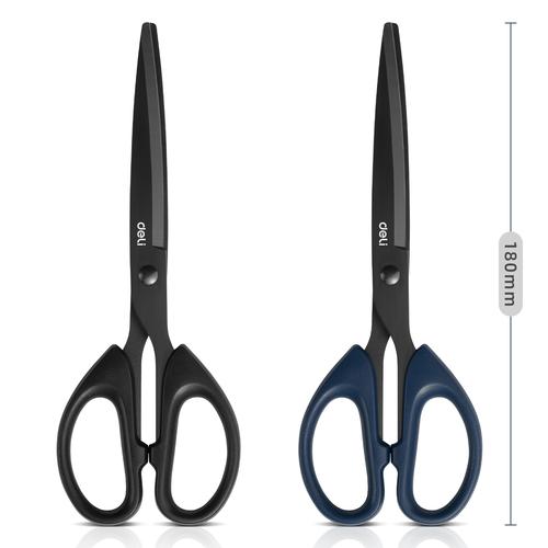 Deli Scissor  Gunting Lapis Teflon Anti Karat Nyaman Digenggam 6009-S