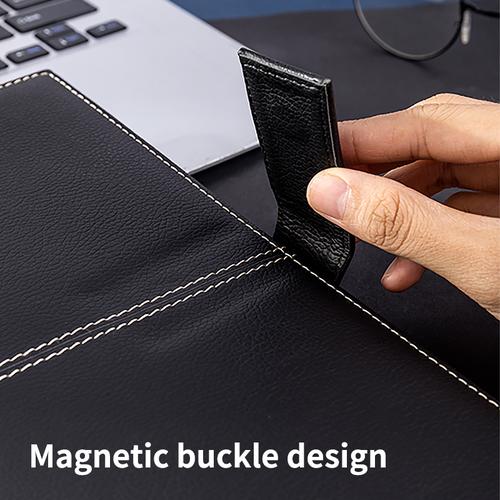 Deli Leather Cover Notebook A5 12 Lembar Magnetic Lock EN142L
