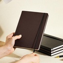 Deli Leather Cover Notebook A5 70GSM 80 96 Lembar EN111L EN12XL EN132L