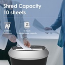 Deli Paper Shredder Penghancur Kertas 10 lembar CD Kartu 20 ltr E9948