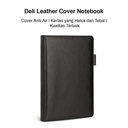 Deli Leather Notebook Buku Catatan Sampul Kulit A5 180 Lembar 22298