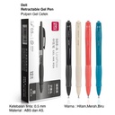 Deli Gel Pen Pulpen Gel Cetek 0.5 mm Tinta Hitam Biru Merah 1 PCS S08