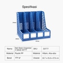 Deli File Tray / Rak Box File Bahan Plastik 4 Sekat 33777