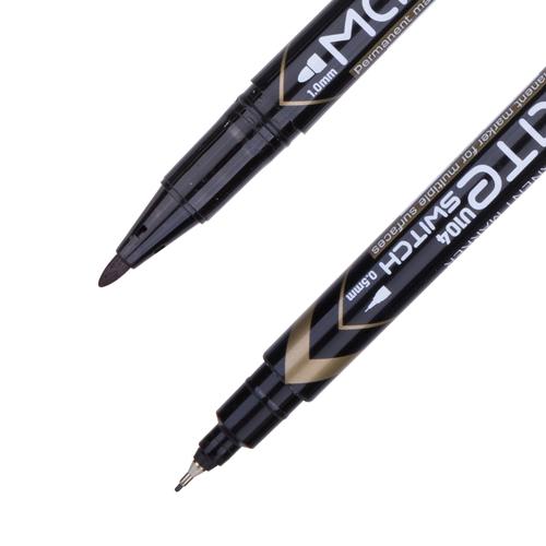 Deli Permanent Marker / Spidol Permanen Tip Ganda 12 pcs EU104X0