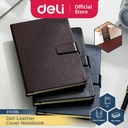 Deli Leather Cover Notebook A5 96 Lembar Pengunci Magnet EN138L
