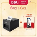 Deli Printer Thermal Struk Kasir Label 80 mm USB Bluetooth POS E886BW