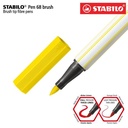 STABILO Pen 68 Brush Lemon Yellow / Premium Marker Kuas Kaligrafi