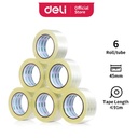 Deli Isolasi/Lakban Bening 45 mm x 60/100 yard x 48 Micron 6 pcs 3090X