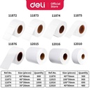 Deli Label Thermal 5 variasi ukuran 300/800/1000 pcs/roll putih 11875