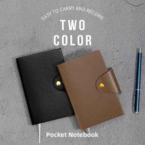 Deli Buku Catatan Sampul Kulit / Leather Cover Notebook A6 A7 96 Lembar Dengan Pen Holder 22268