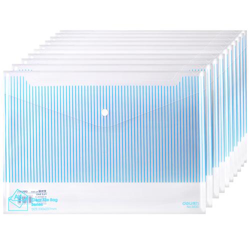 Deli File Bag / Map Plastik Kancing / Tas Map Plastik A4 Anti Air 5630