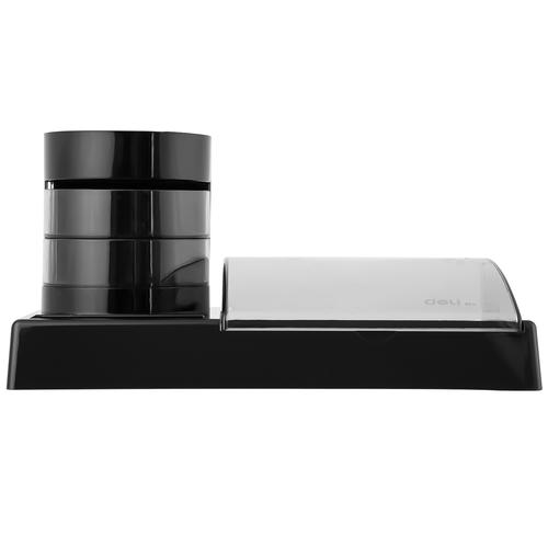 Deli Desk Organizer / Tempat Alat Tulis Bahan Plastik Dengan Kompartemen Warna Hitam E903