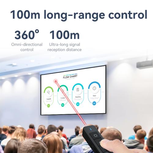Deli Laser Pointer Presenter Wireless USB Pen Laser Presentasi PPT Sinar Merah Jarak 100 M ES001